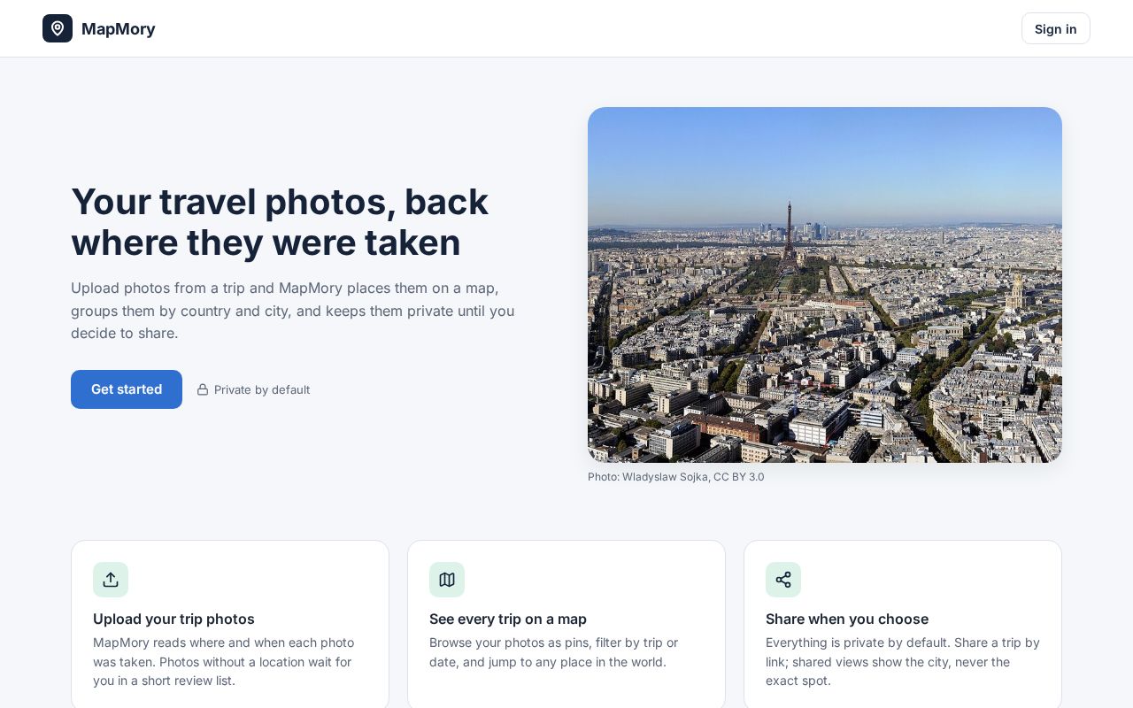 Preview of Mapmory Backend