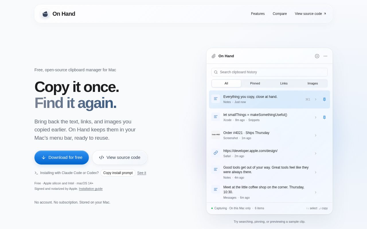 Preview of Onhand