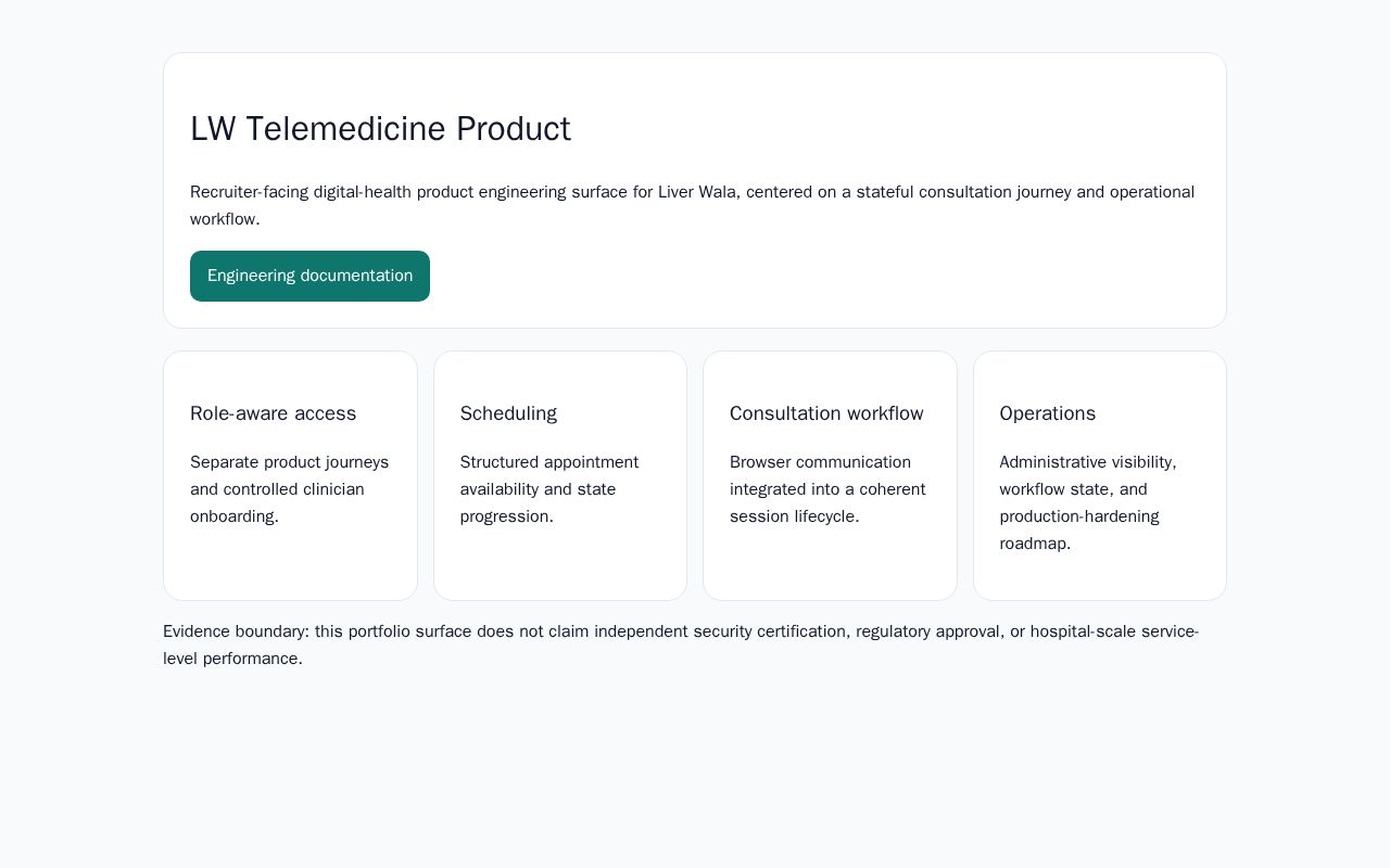 Preview of LW Telemedicine Product