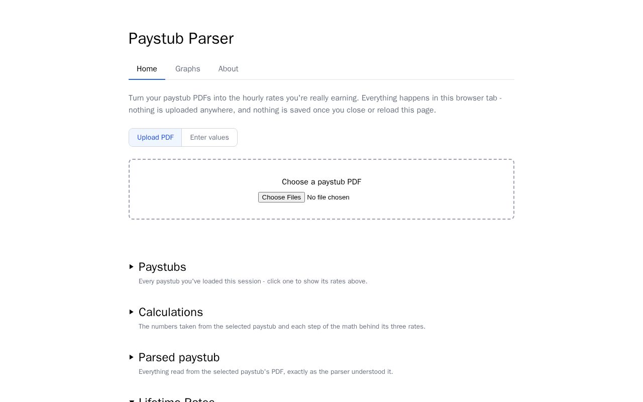 Preview of Standalone Paystub Parser