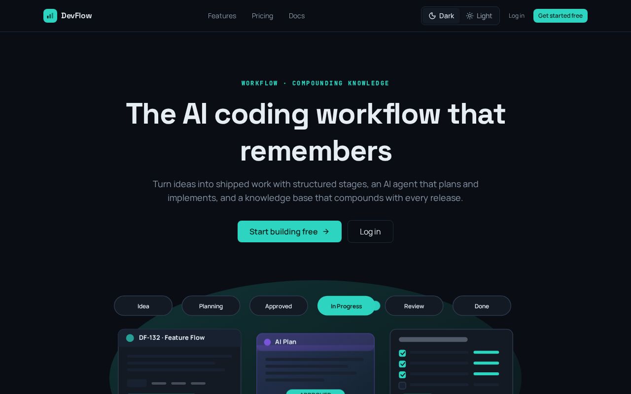 Preview of Devflow Platform