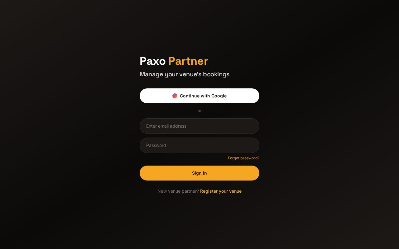 Preview of Paxo Partner App