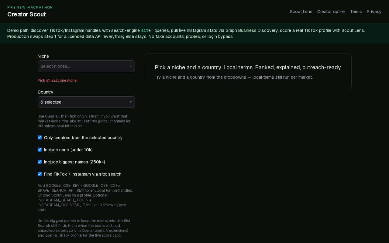 Preview of Creator Scout