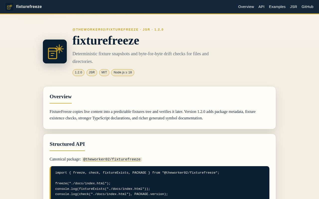 Preview of Fixturefreeze