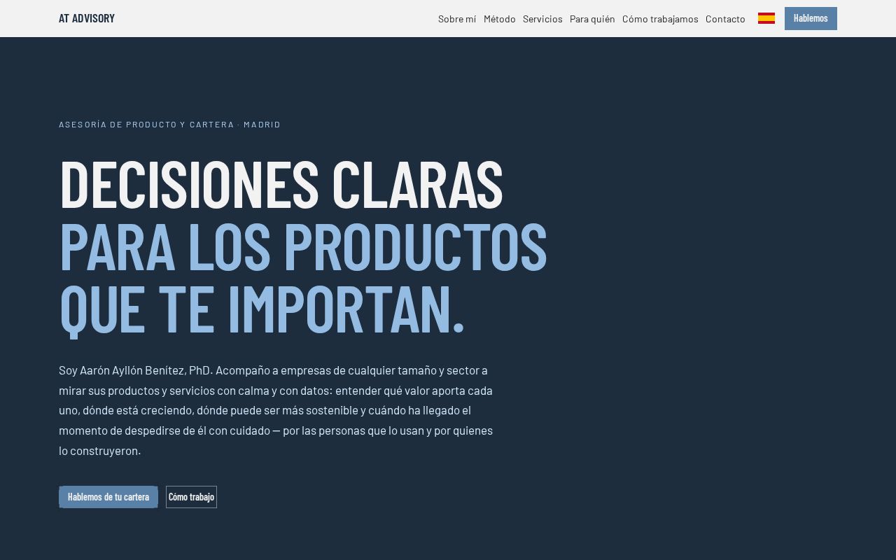 Preview of AT Advisory Consulting Services Website Design