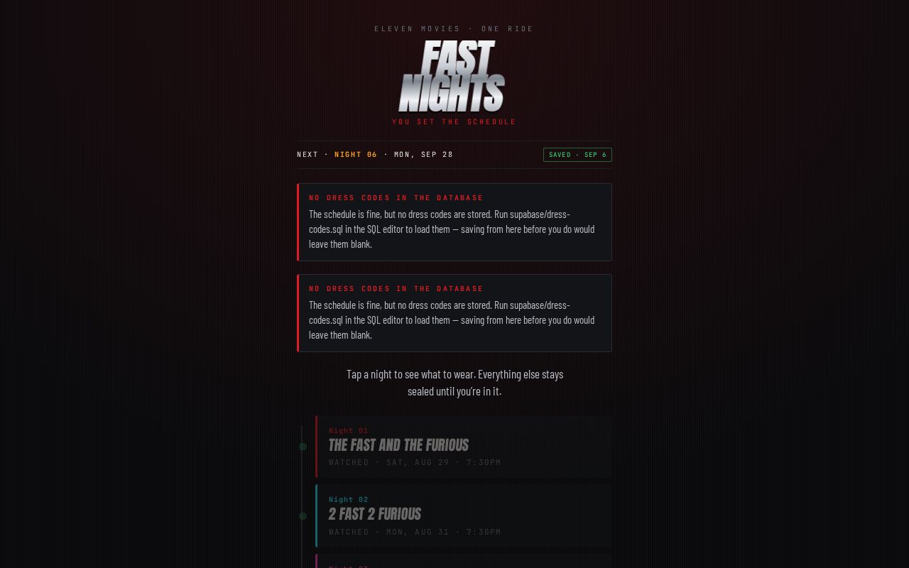 Preview of Fast Nights
