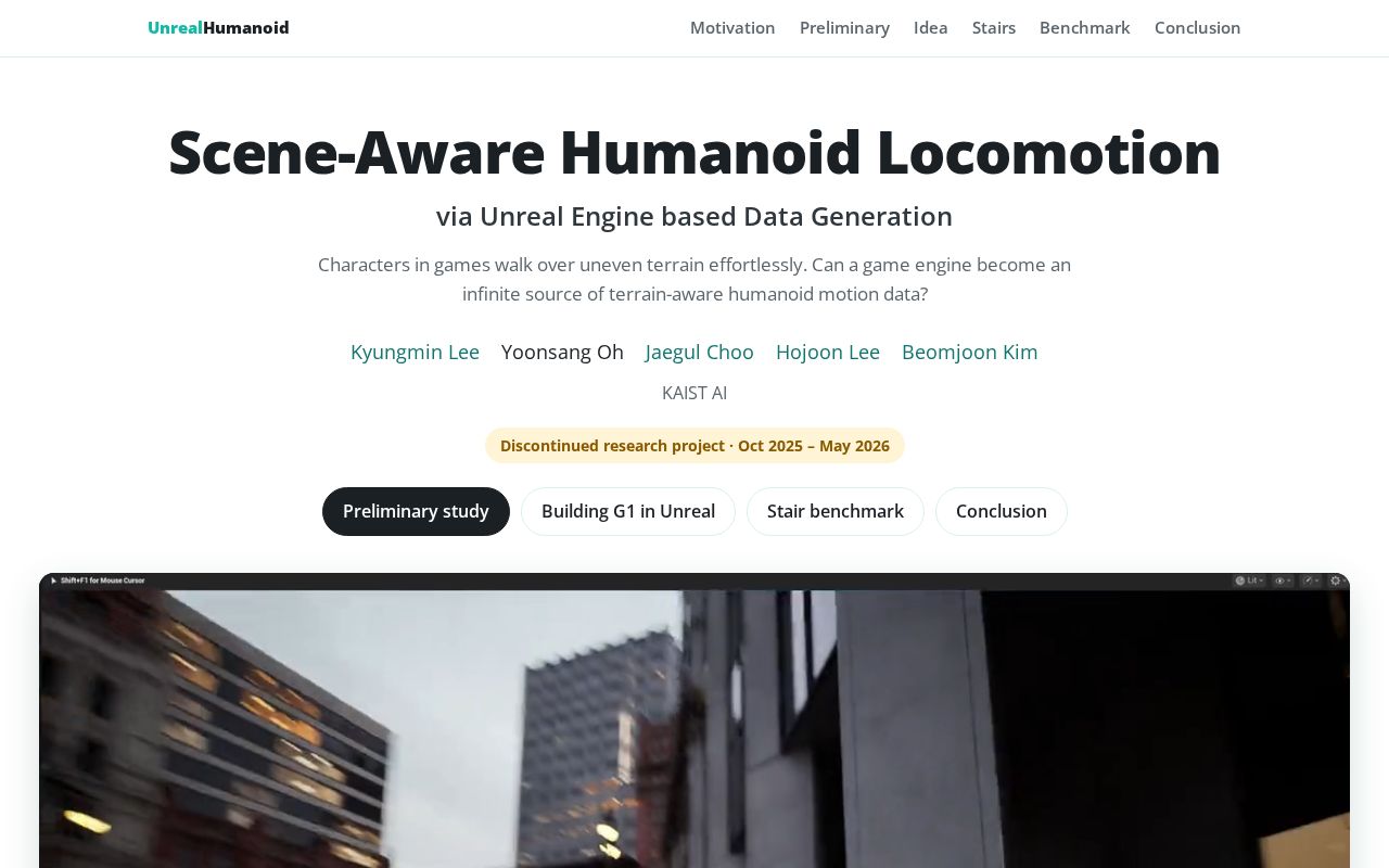 Preview of Unreal Humanoid Loco