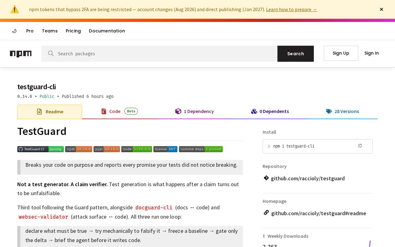 Preview of Testguard