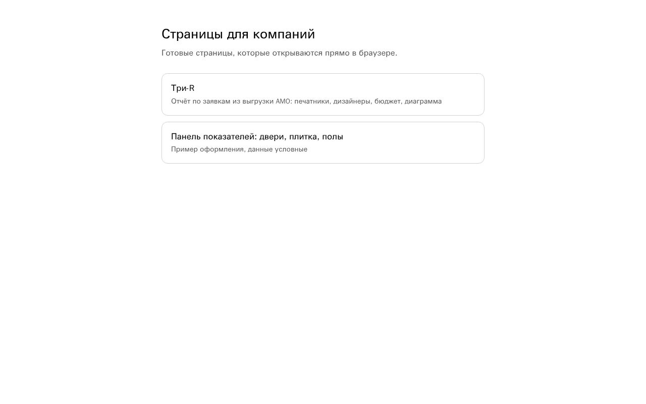 Preview of Company Pages