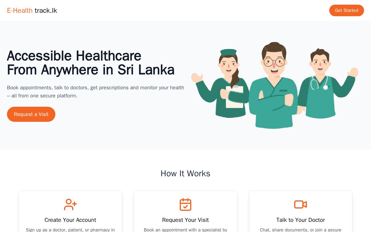 Preview of E-Health track.lk