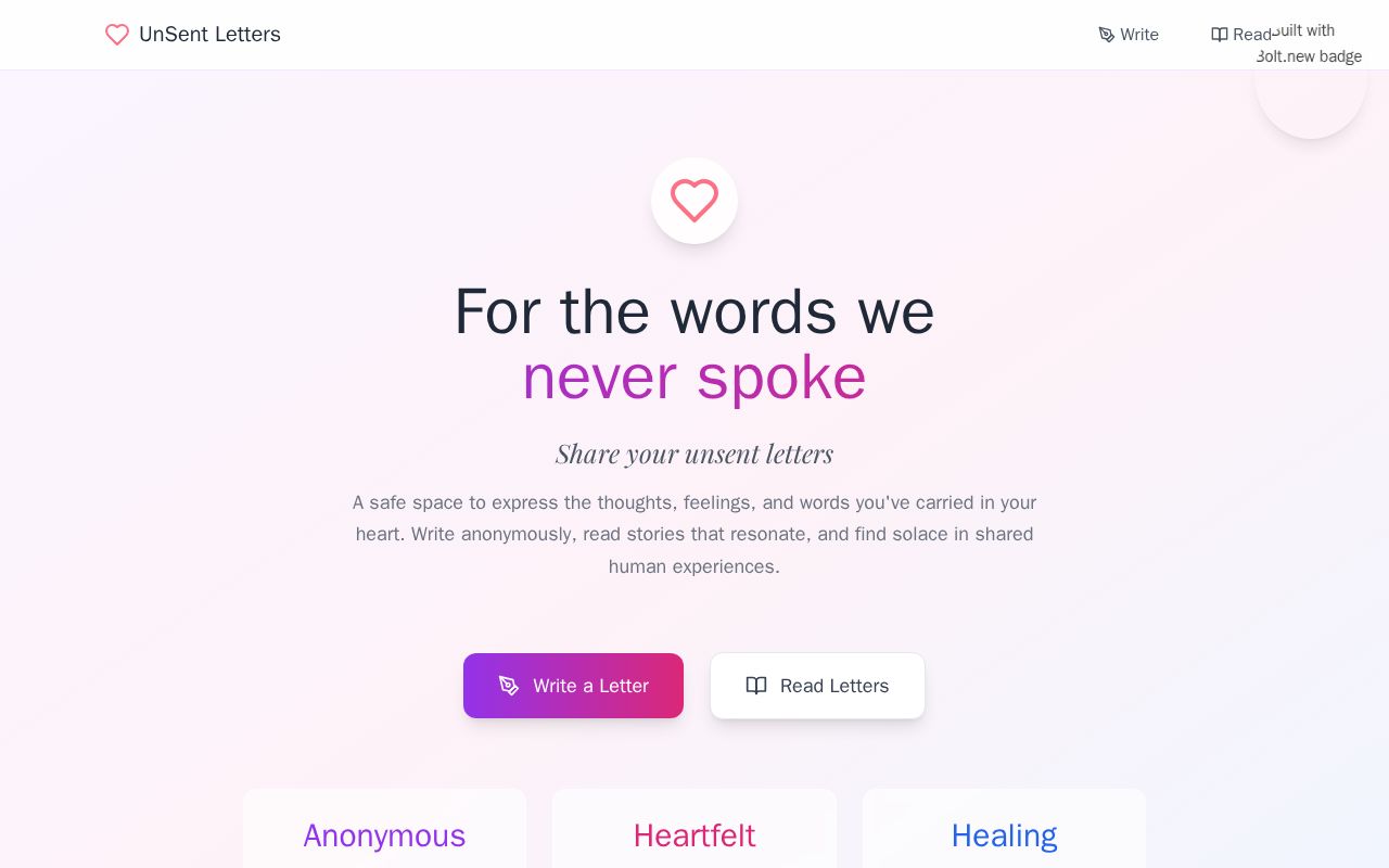 Preview of UnSent Letters