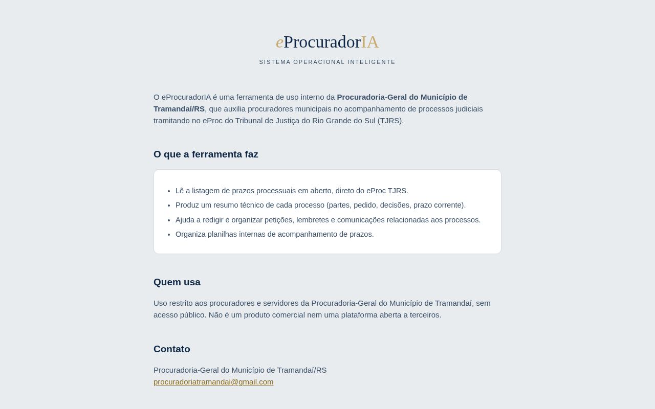 Preview of Eprocuradoria Site
