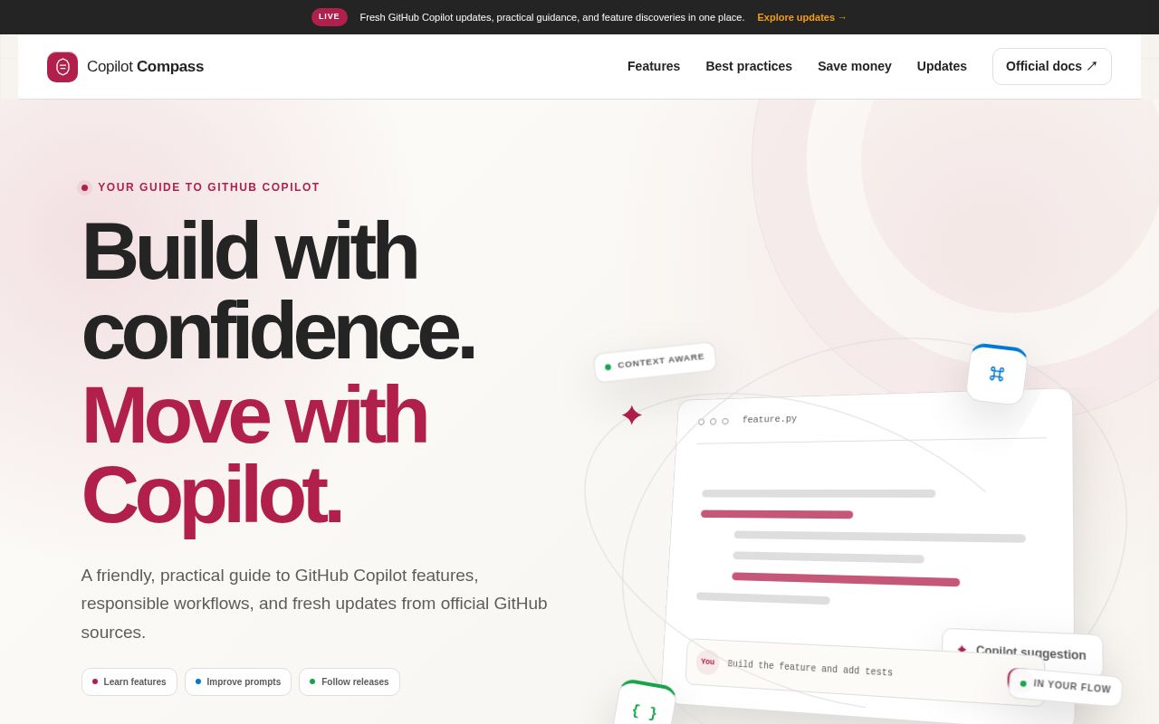 Preview of A modern guide to GitHub Copilot features, best practices, and live official updates.