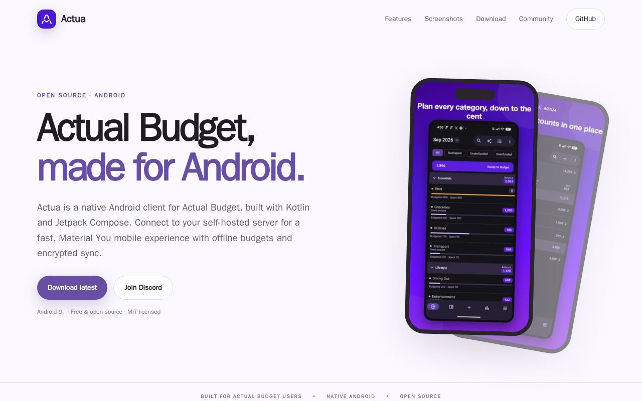 Preview of Actua Website