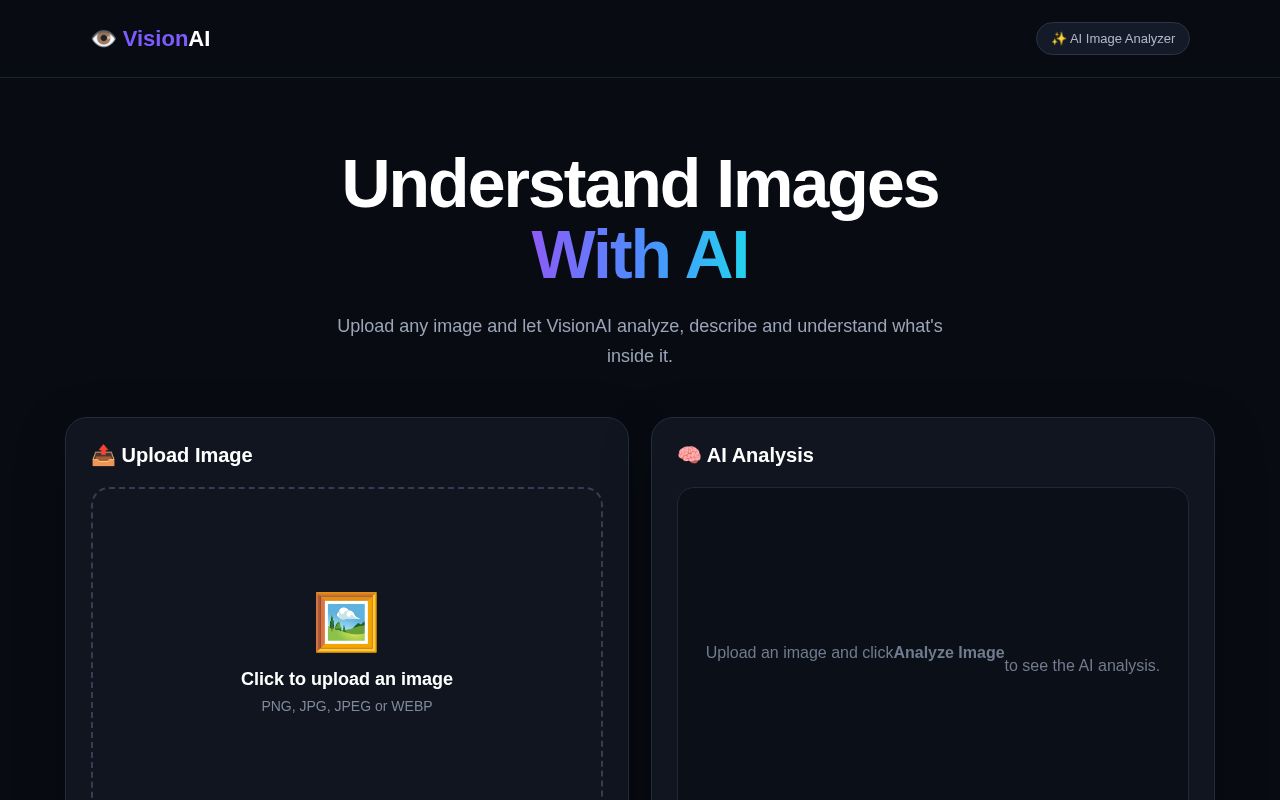Preview of Vision Ai Image Analyzer