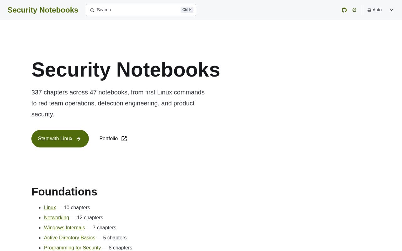 Preview of Security Notebooks