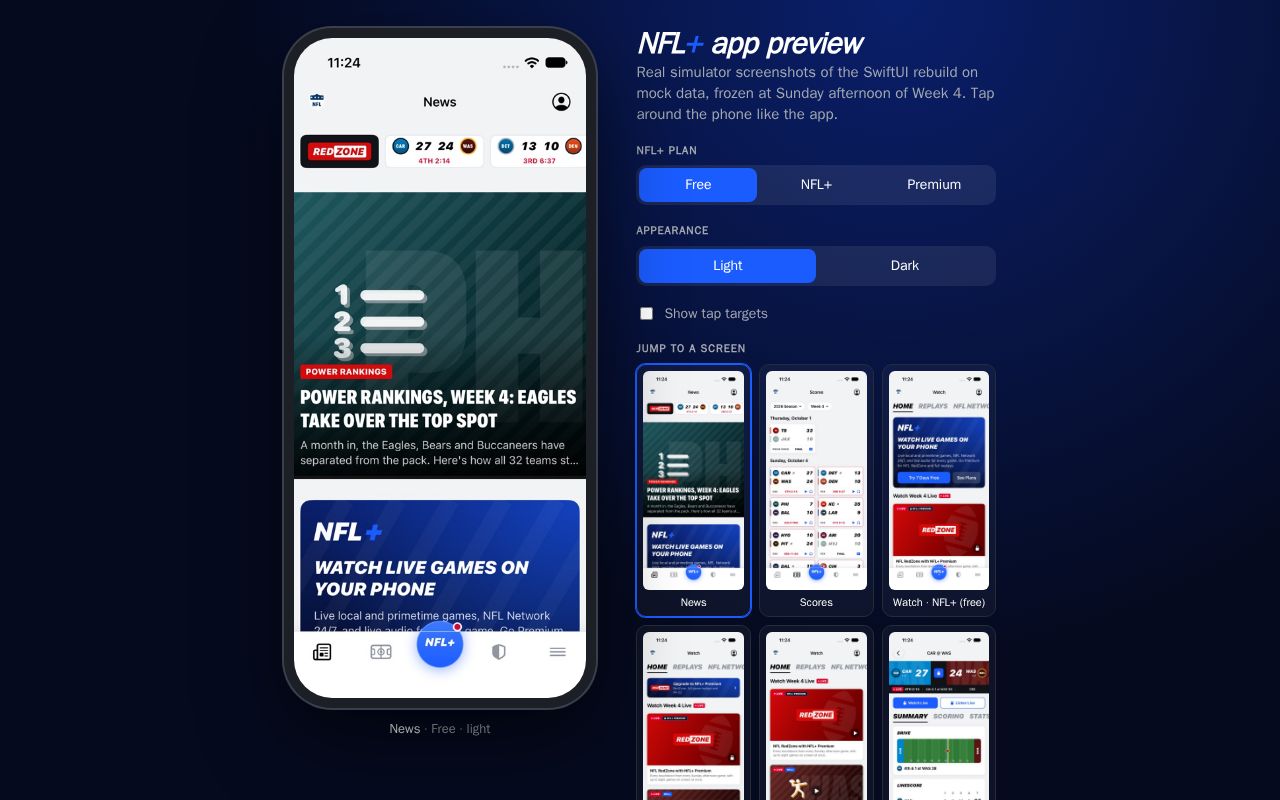 Preview of Nfl App Preview