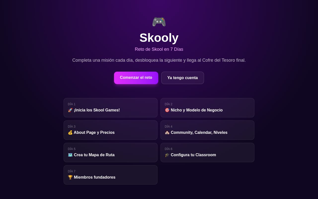 Preview of Skooly: Reto de Skool en 7 Días