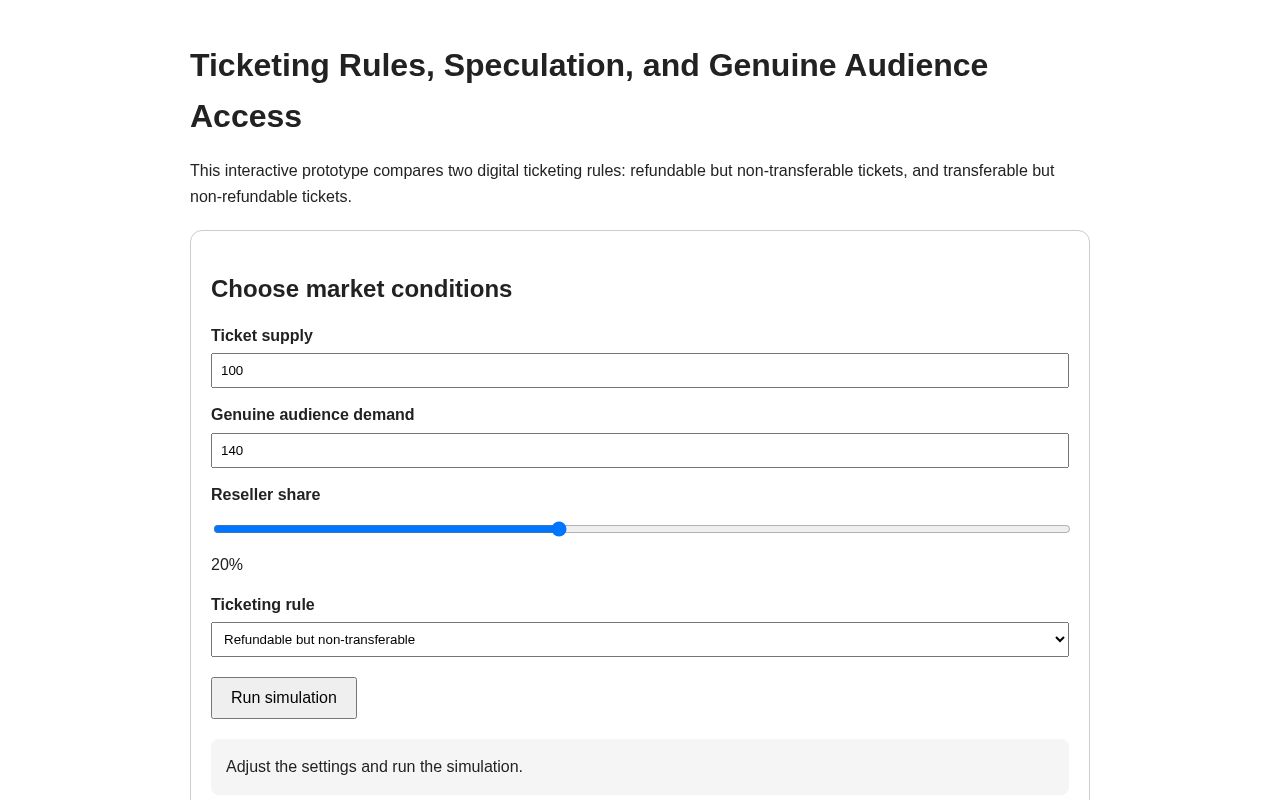 Preview of Ticketing Rules Simulation