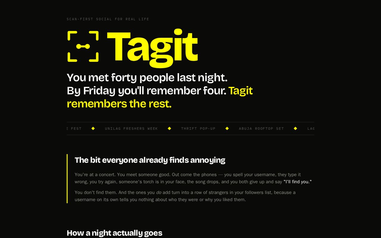 Preview of Tagit App