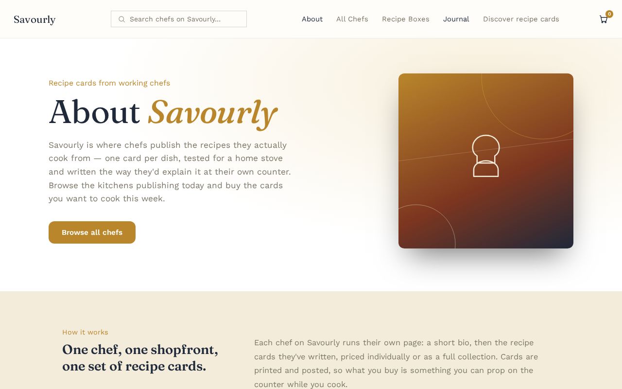 Preview of Savourly Site