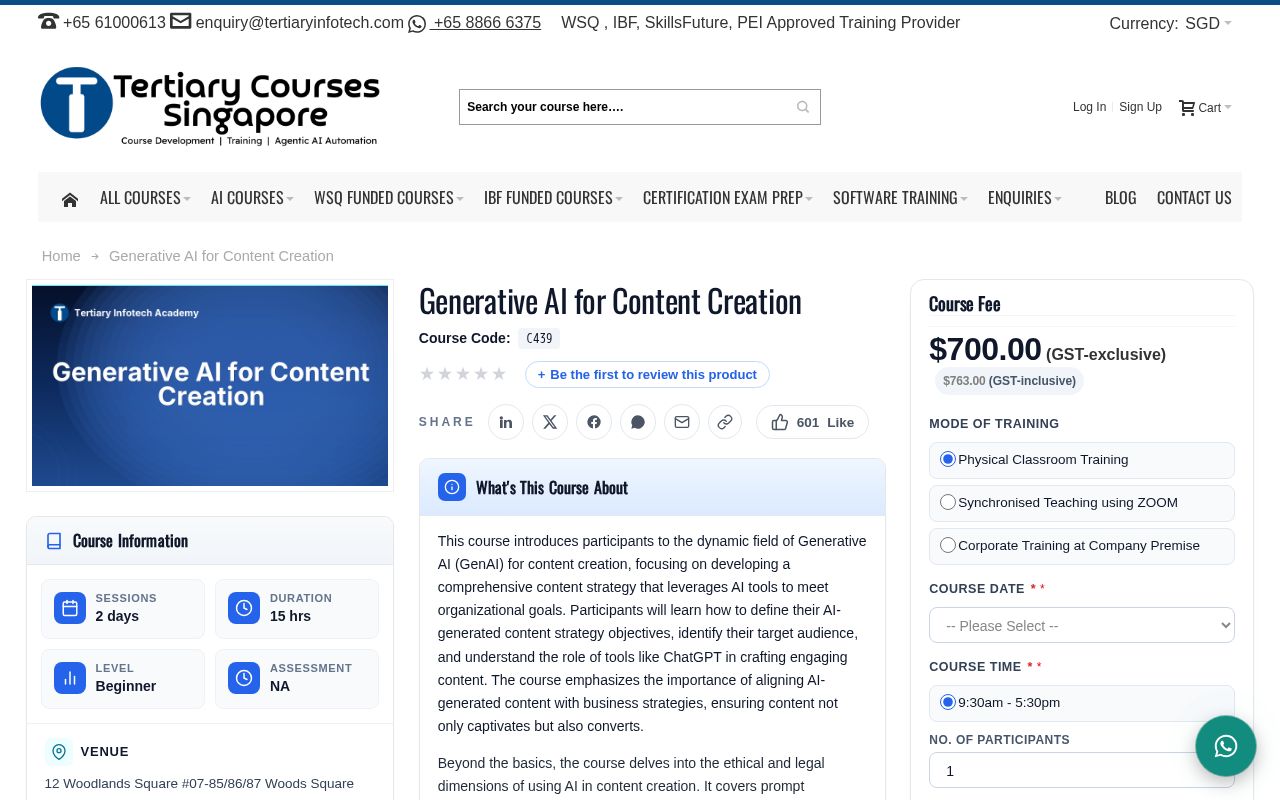 Preview of C439 Generative AI For Content Creation