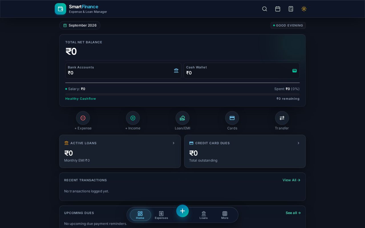 Preview of Smart Expense Loan Manager