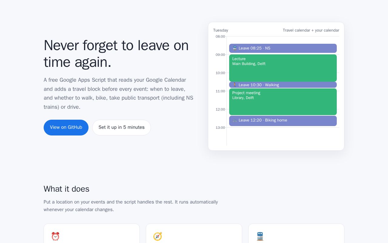 Preview of Auto Schedule Travel Time