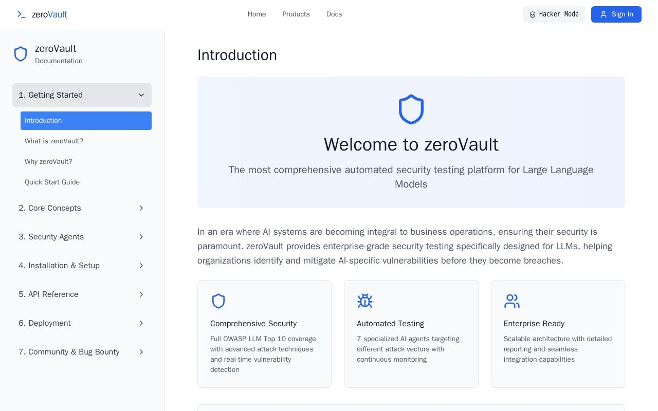Preview of zeroVault