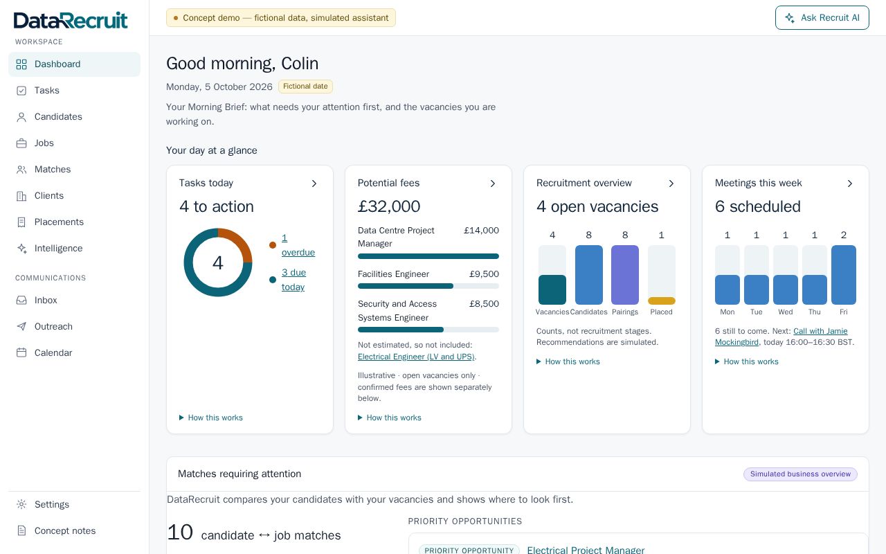 Preview of DataRecruit Demo