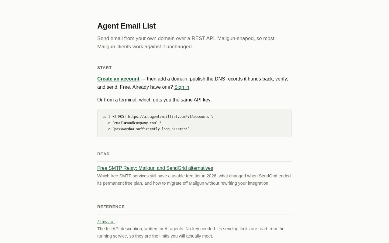 Preview of AI Agent Email List