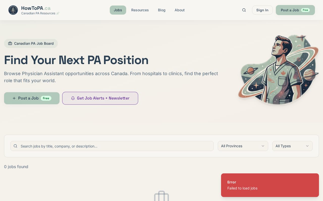 Preview of Physician Assistant Career Hub-Canada
