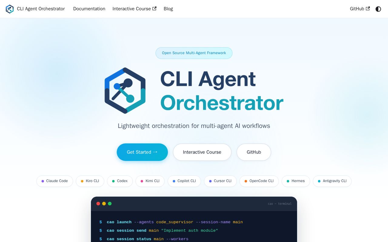 Preview of Cli Agent Orchestrator