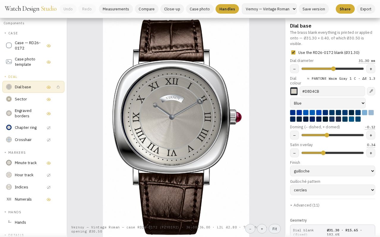 Preview of watch design studio