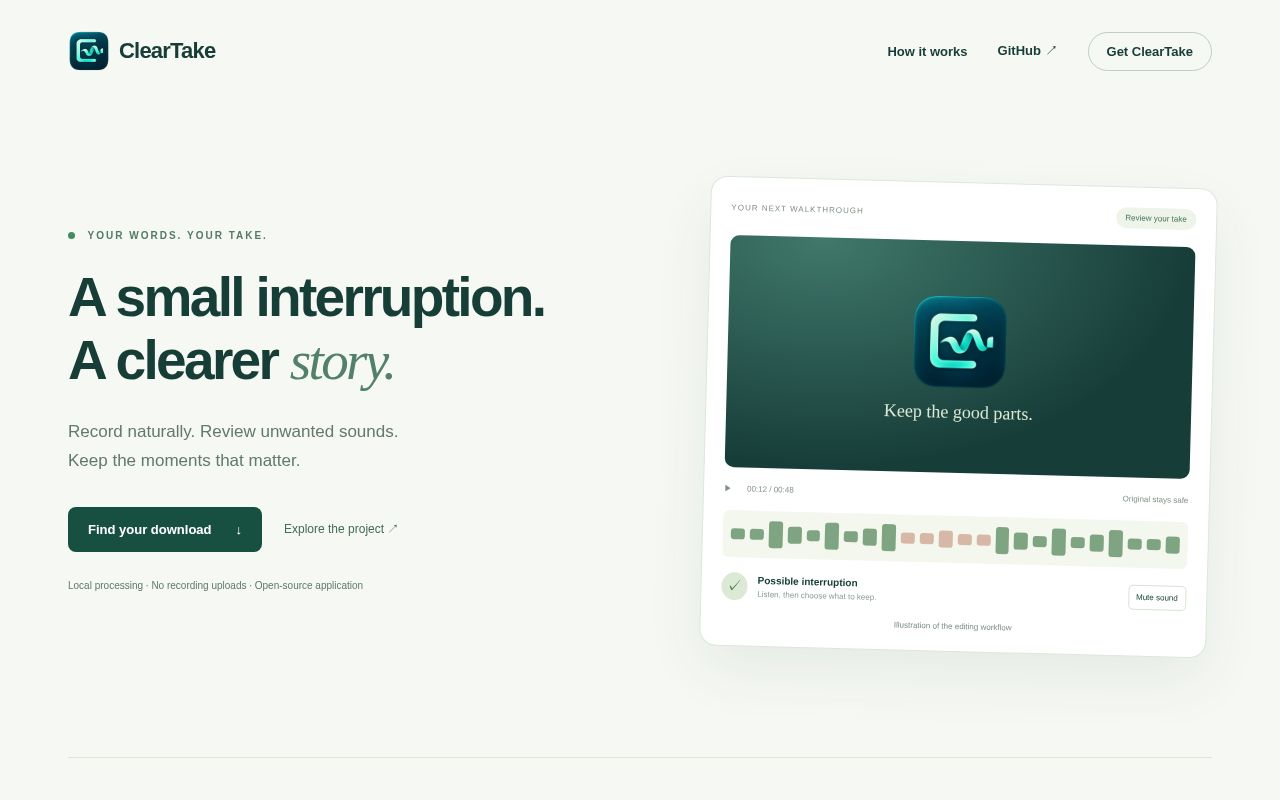 Preview of Cleartake