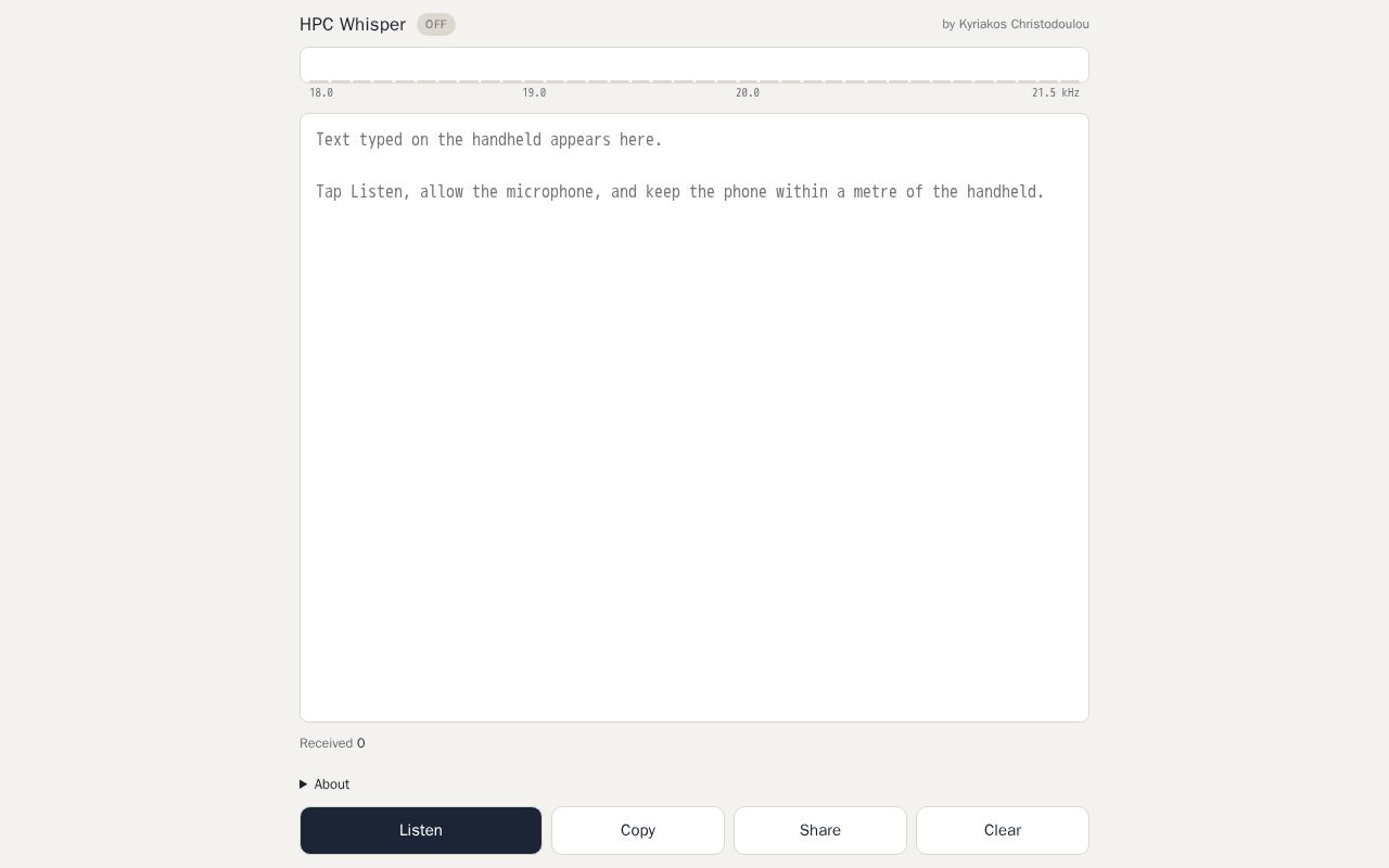 Preview of HPC Whisper