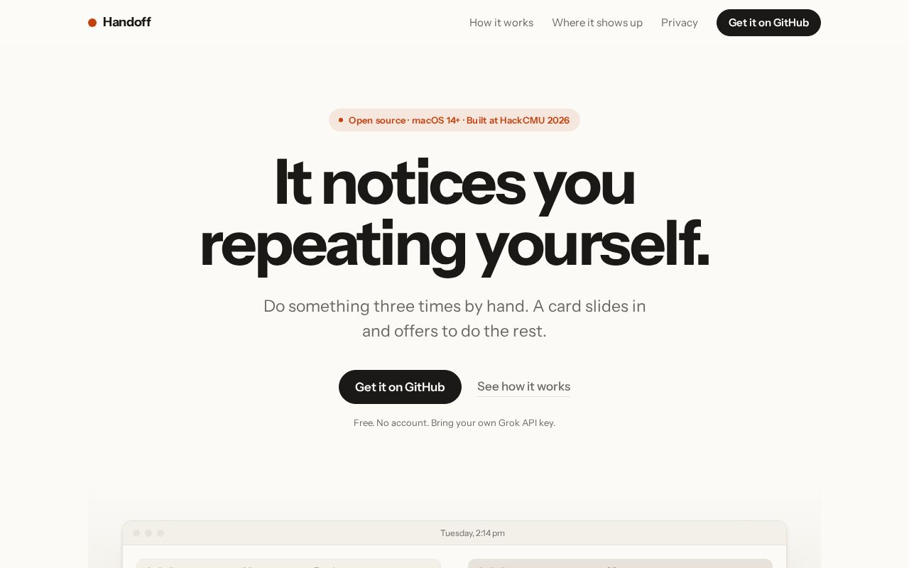 Preview of Handoff