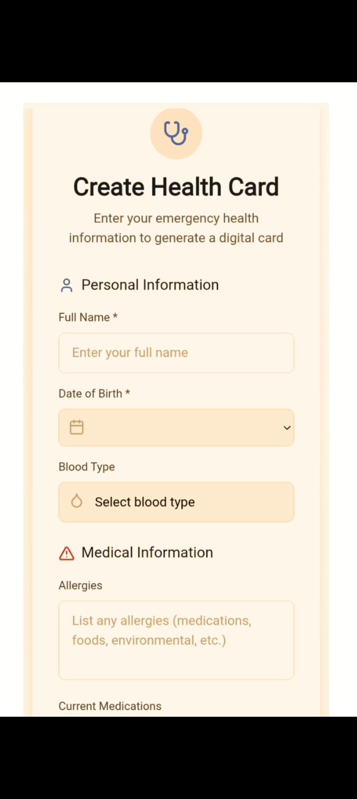 Preview of Quick health web page