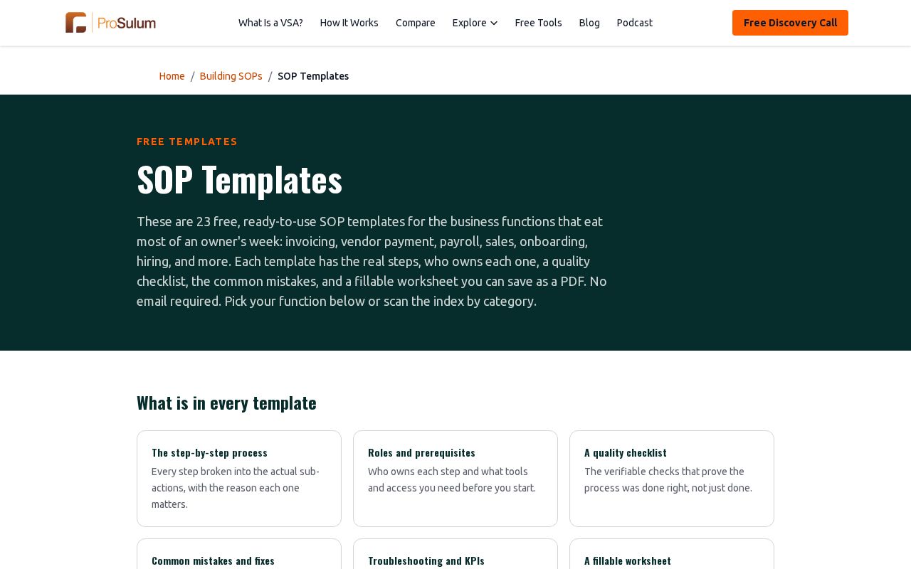 Preview of Sop Templates