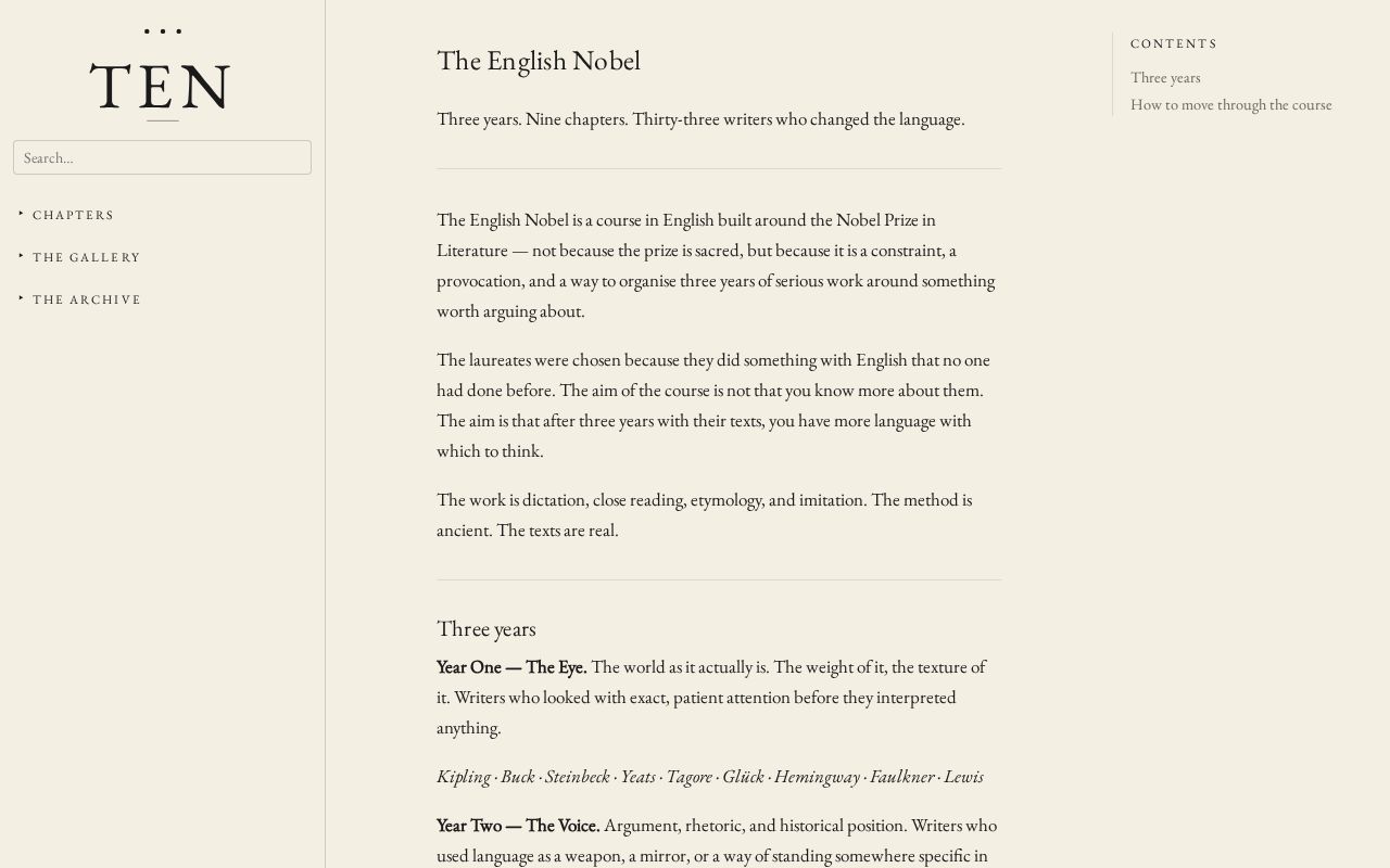 Preview of The English Nobel
