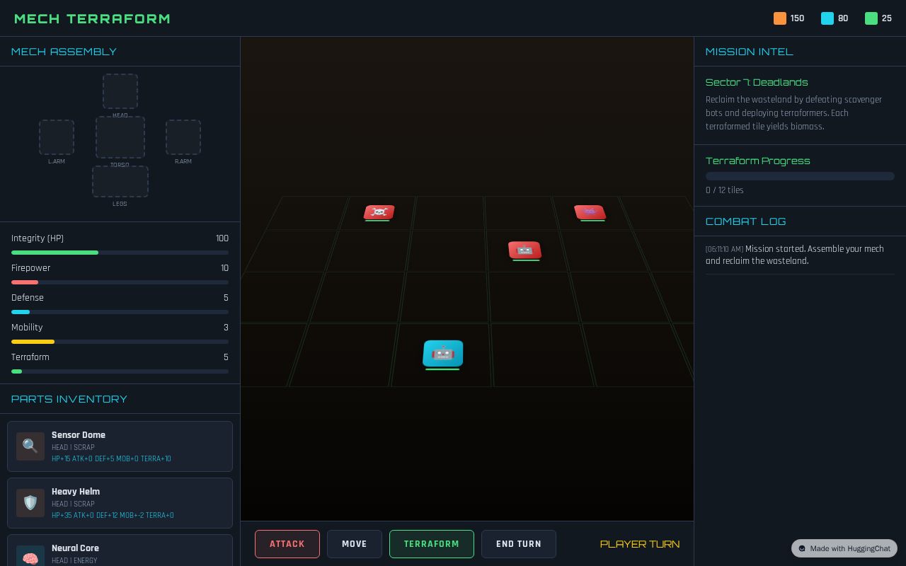 Preview of Mech Terraform: Turn-Based Wasteland Reclaimer