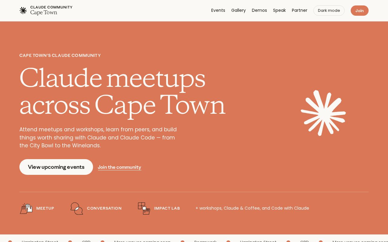 Preview of Claude Cape Town Community Site