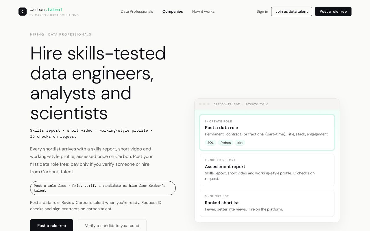 Preview of Hire Data Professionals: Skills-Tested