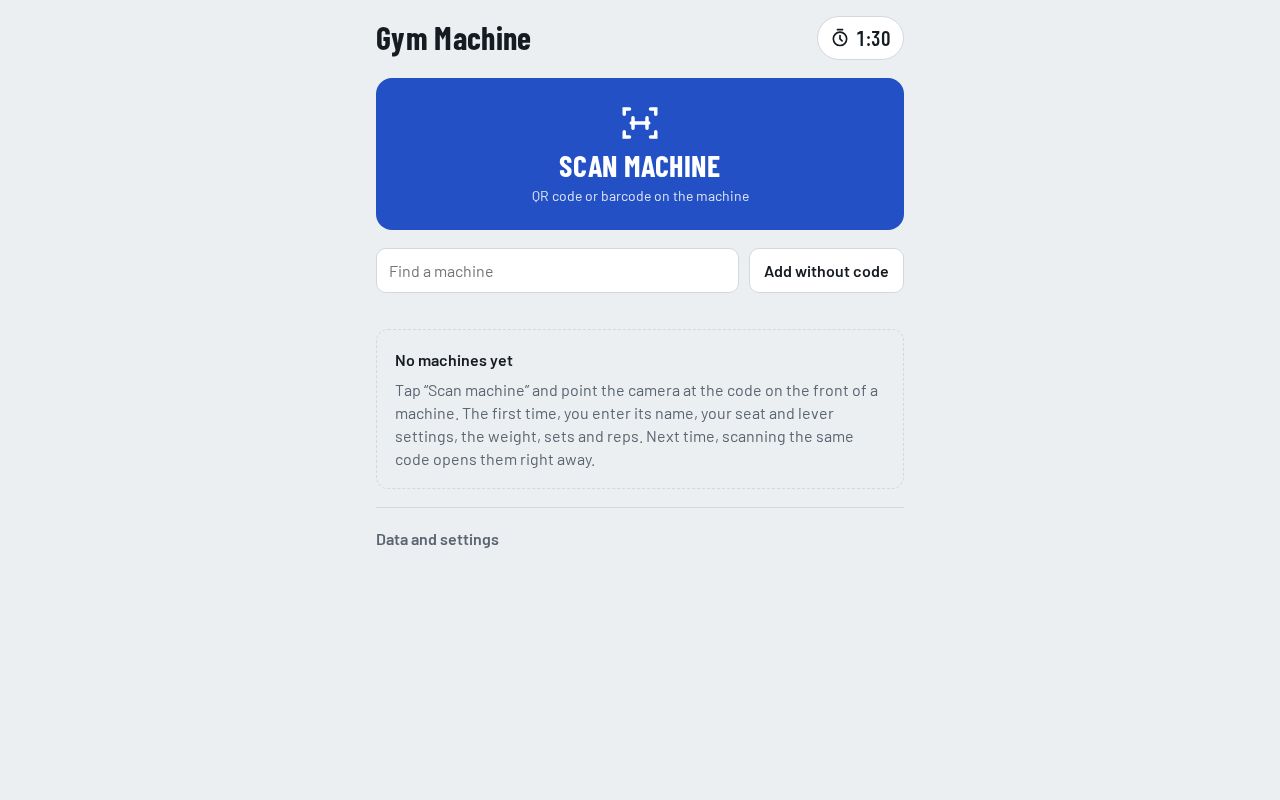 Preview of Gym Machine