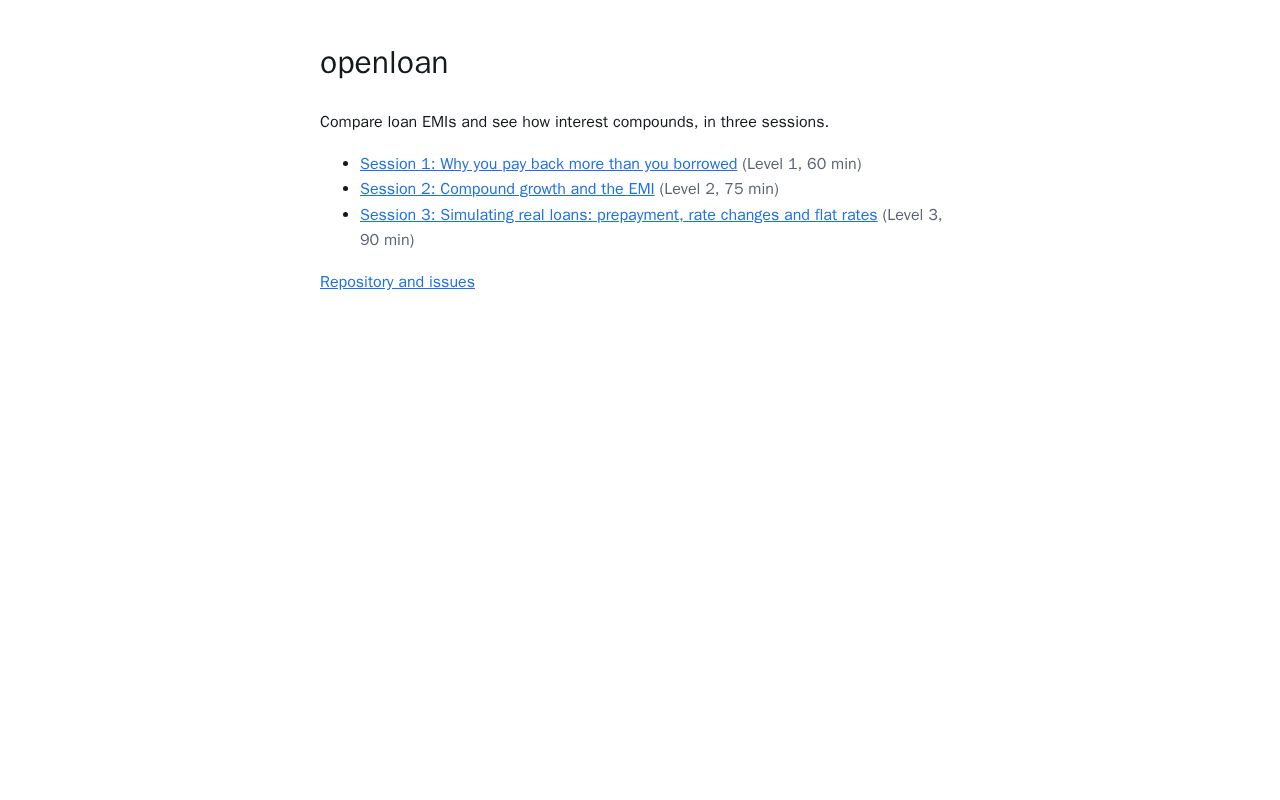 Preview of openloan live apps