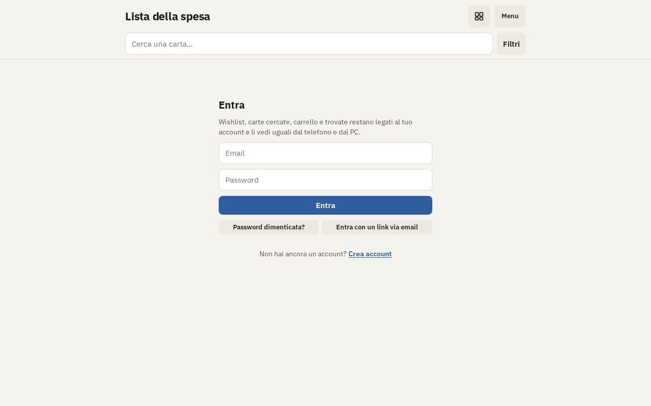 Preview of Lista Spesa