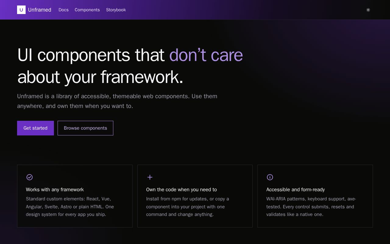 Preview of Unframed Ui