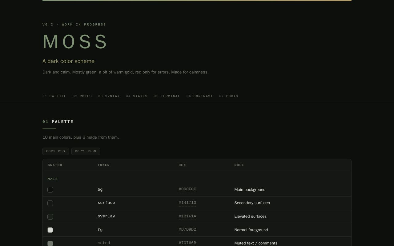 Preview of Moss Theme