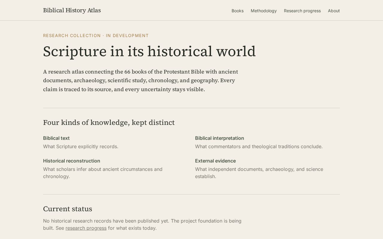 Preview of Biblical History Database