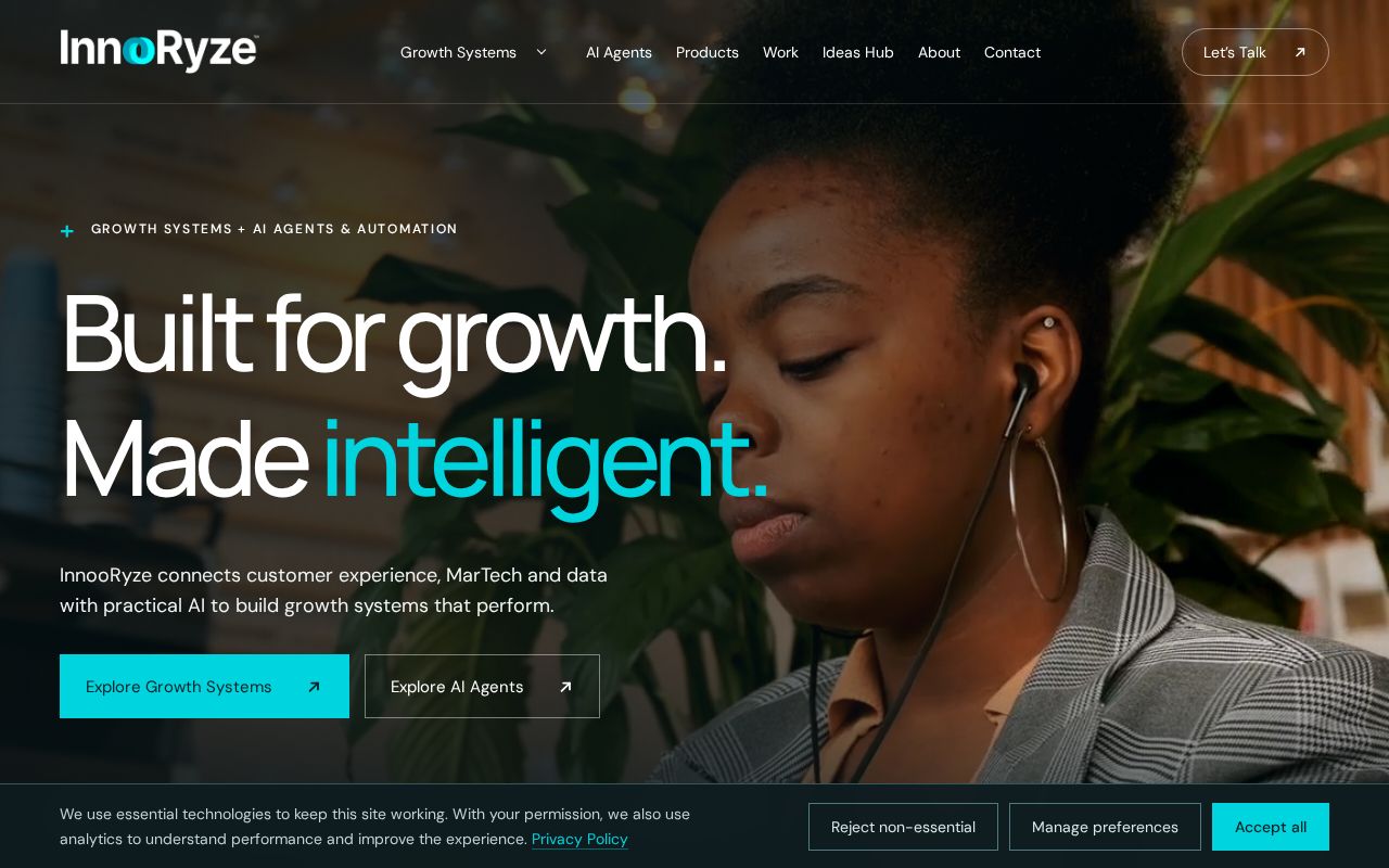 Preview of Innooryze Website